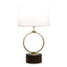 Bedroom Table Lamp With Circular Design - White