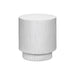 Round Accent Table, Indoor Outdoor - White