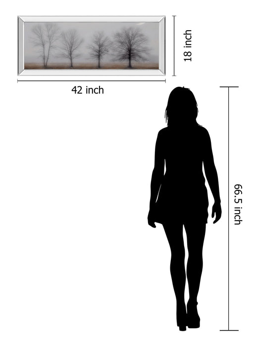 Early December By Jacks H. - Mirrored Frame Wall Art - Light Gray