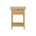 Accent Table With Storage Drawer, 2 Tier Nightstand For Living Room - Natural