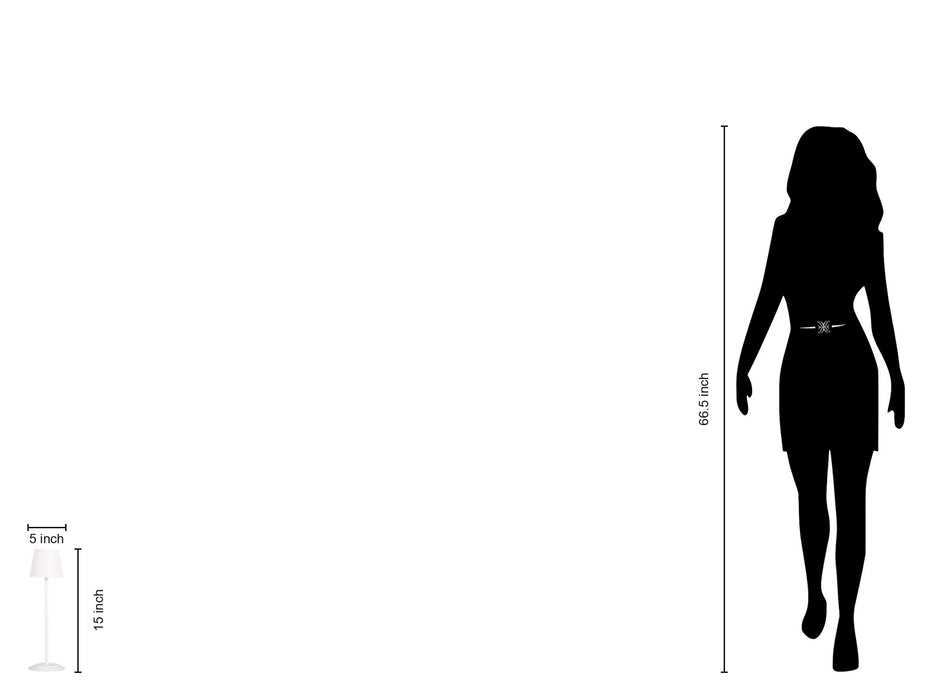 "Eclipse Aura II" Rechargeable LED Metal Accent Lamp (Set of 2) - White