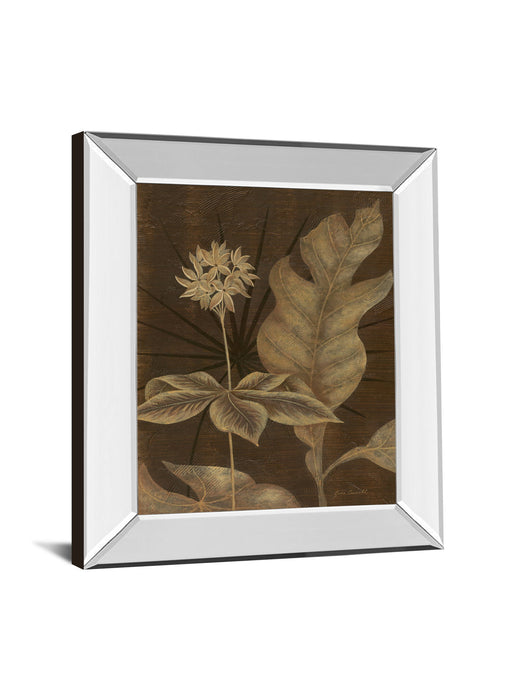 Tropical Night I By Jane Carroll - Mirror Framed Print Wall Art - Dark Brown