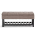 Saxon - Upholstered Transitional Storage Ottoman Bench