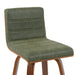 Vienna - Modern Swivel Bar Height Stool - Walnut Finished Wood Frame