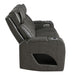 Taddeo - Power Motion Sofa With Power Headrest, USB, Wireless Charger, LED & Reading Light - Dark Gray