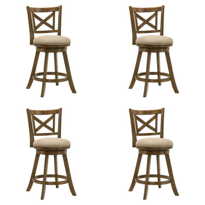 Kodi - Modern Farmhouse Swivel Wood Counter Height Kitchen Bar Stool