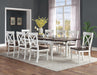 Dining Table With Leafs - Brown / White