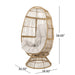 Patio Swivel Basket Egg Chair With Cushion
