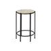 Round Accent Table For Living Room - Black