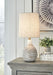 Aleela - Metal Table Lamp  - White / Gold Finish