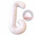 C - Shape Pregnancy Body Pillow With Soft Cover For Back - White