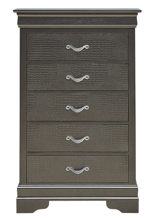 Sleek Transitional Chest - Metal Black