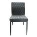 Cargo - Chair - Gray Synthetic Leather & Gunmetal