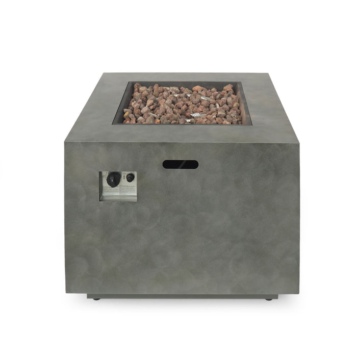 Outdoor Patio Gas Burning Fire Pit Table 50, 000 Btu, Square