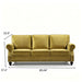 3 Seater Sofa With Nailhead Trim And Turned Legs For Living Room