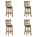 Wren - Modern Farmhouse Swivel Wood Bar Height Kitchen Bar Stool