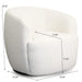 Mina - Swivel Chair - White