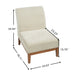 Upholstered Accent Chair - Beige / Walnut