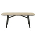 Lark - Dining Table - Travertine / Black