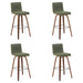 Vienna - Modern Swivel Bar Height Stool - Walnut Finished Wood Frame