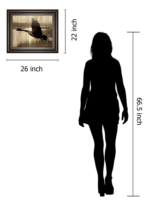 Journey By Tania Bello - Framed Goose Photo Print Wall Art - Black