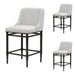 Marvin - Steel Frame Faux Leather Upholstered Counter Height Barstool