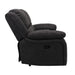 Reclining Console Loveseat - Black