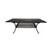 Outdoor Extendable Aluminum Dining Table With Pattern Table Top And Curved Legs - Copper
