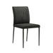 Meriam - Full Back Top Grain Leather Upholstered Metal Dining Chairs (Set of 2)