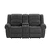 Reclining Console Loveseat - Gray