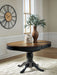 Clorazi - Oval Dining Room Butterfly Extension Table - Black / Brown