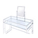 Carenze II - Vanity Set - White Faux Fur & Chrome