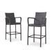 Outdoor Wicker Barstools With Rattan And Iron Frame