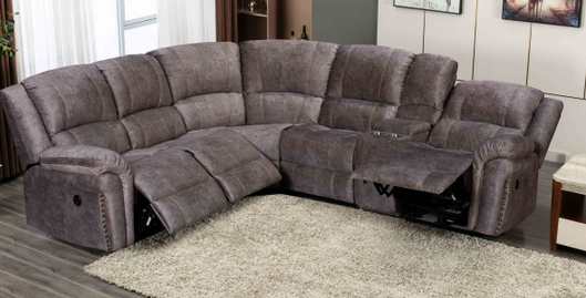 Luxury Holland Velvet Power Reclining Sofa Set with USB Ports, Nailhead Trim & Cupholders – Chair, Loveseat, Sofa