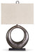Saria - Metal Table Lamp  - Antique Silver Finish