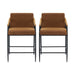 Mid Century Modern Counter Stool Set With Iron Frame