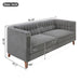 Modern 3 Seater Sofa, Upholstered Couch With Curved Armrests