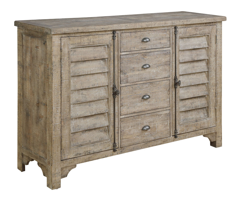 Louvred Door Buffet - Taupe