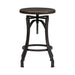 Winslow - Adjustable Height Metal Barstool With Wood Seat - Walnut