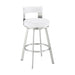 Lynof - Swivel Bar Stool - Brushed Stainless Steel Finish