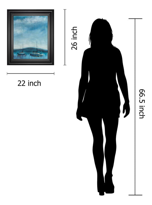 Nauticus By D'aguiar - Framed Print Wall Art - Blue