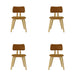 Jaguar - Curved Back Wood Dining Chair With Faux Leather Seat