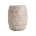 Travertine Lightweight Concrete Side Table For Indoor / Outdoor Use - Beige