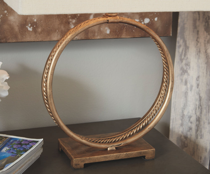 Mahala - Antique Gold Finish - Metal Table Lamp Sacramento Furniture Store Furniture store in Sacramento