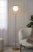 Moon - Contemporary Floor Lamp - Gold / Frosted