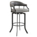 Pharaoh - Swivel Faux Leather Bar Stool - Mineral Finish