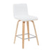 Vienna - Modern Counter Height Swivel Bar Stool - Patterned Oak Wood Frame