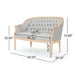 French Country Chesterfield Style Tufted Loveseat