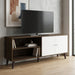 Amidon - TV Stand, With 2 Storage Shelves And 1 Cabinet