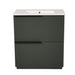 Fluted Bathroom Vanity With Ceramic Sink, Soft Close Slides